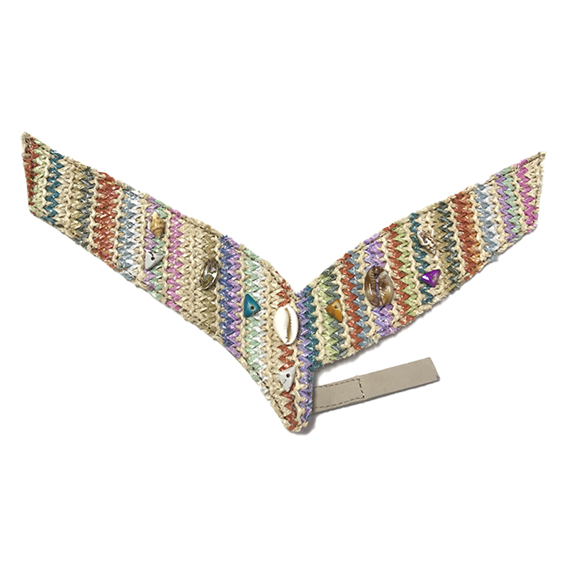 Customized new uppers accessories PP grass weaving PU handmade beading women sandals uppers semi-finished jewelry wholesale processing