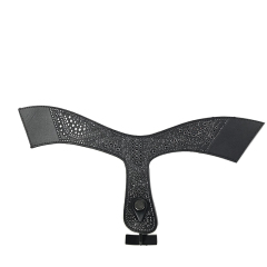 Customized shoes upper jewelry PU velvet laser hot drilling handmade beading women sandals upper semi-finished processing accessories whsoleale