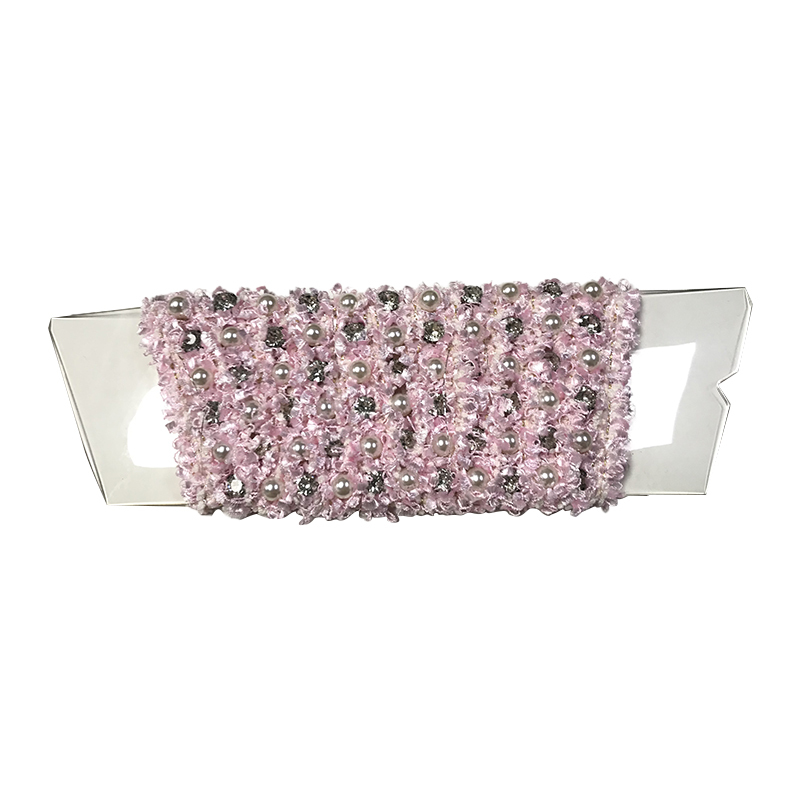 Customized Shoe Upper Jewelry Transparent Film Cloth Webbing Weaving Handmade Beading Sandals Semi-finished Processing Accessories Wholesale