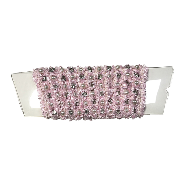 Customized Shoe Upper Jewelry Transparent Film Cloth Webbing Weaving Handmade Beading Sandals Semi-finished Processing Accessories Wholesale