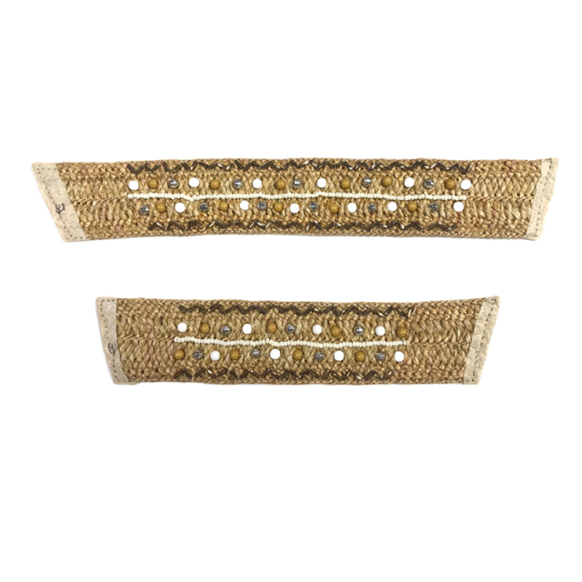 Customized new uppers accessories PP grass strand rope knitting handmade beading women sandals uppers semi-finished jewelry wholesale processing
