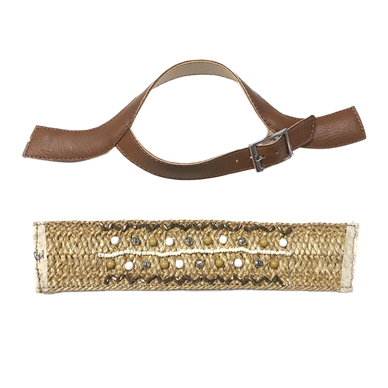 Customized new uppers accessories PP grass strand rope knitting handmade beading women sandals uppers semi-finished jewelry wholesale processing