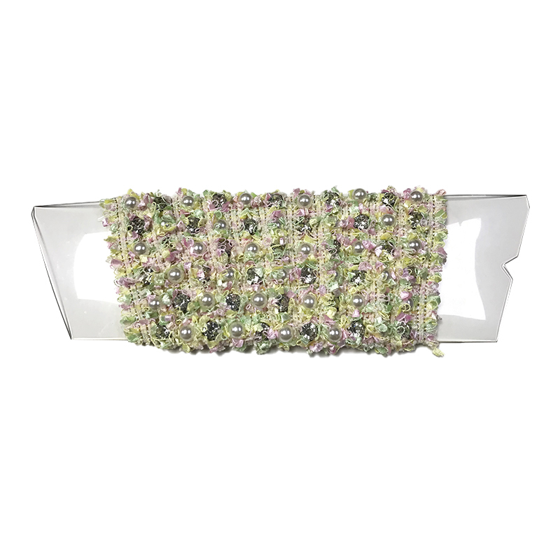 Customized Shoe Upper Jewelry Transparent Film Cloth Webbing Weaving Handmade Beading Sandals Semi-finished Processing Accessories Wholesale
