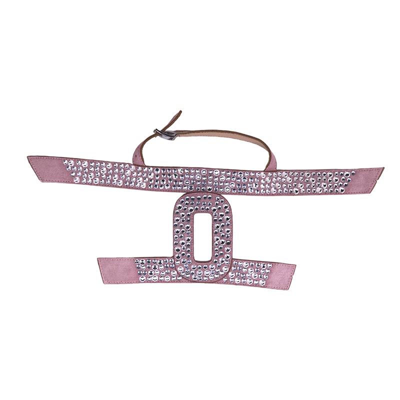 Customized shoes upper jewelry PU velvet laser hot drilling handmade beading women sandals upper semi-finished processing accessories wholesale
