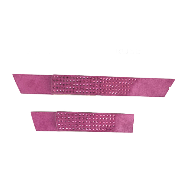 Customized shoes upper jewelry PU velvet laser hot drilling handmade beading women sandals upper semi-finished processing accessories wholesale