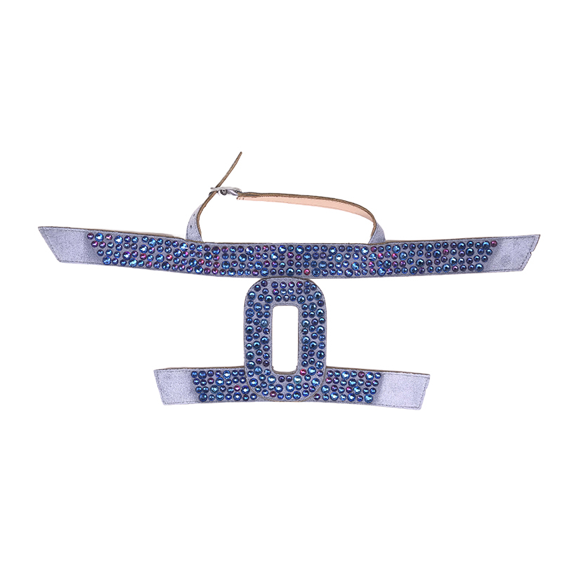 Customized shoes upper jewelry PU velvet laser hot drilling handmade beading women sandals upper semi-finished processing accessories wholesale