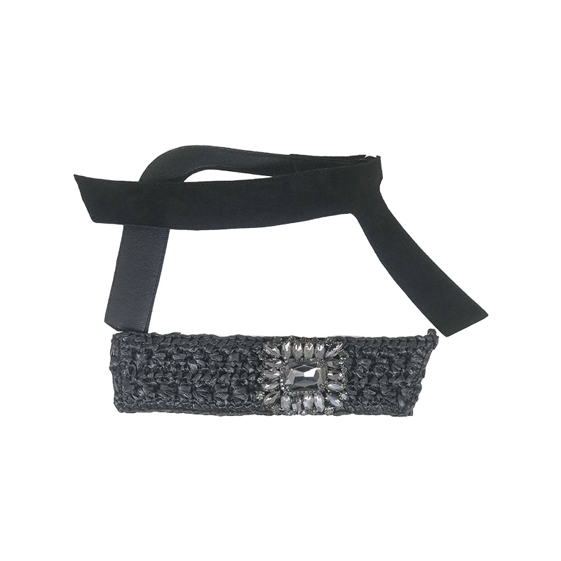 Customized shoes upper jewelry PU velvet laser hot drilling handmade beading women sandals upper semi-finished processing accessories wholesale