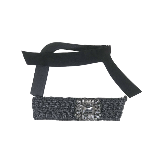 Customized shoes upper jewelry PU velvet laser hot drilling handmade beading women sandals upper semi-finished processing accessories wholesale