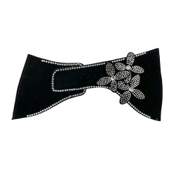 Customized shoes upper jewelry PU velvet laser hot drilling handmade beading women sandals upper semi-finished processing accessories wholesale