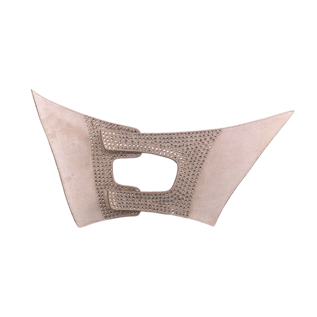 Customized shoes upper jewelry PU velvet laser hot drilling handmade beading women sandals upper semi-finished processing accessories wholesale