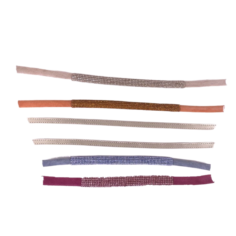 Customized shoes upper jewelry PU velvet laser hot drilling handmade beading women sandals upper semi-finished processing accessories wholesale