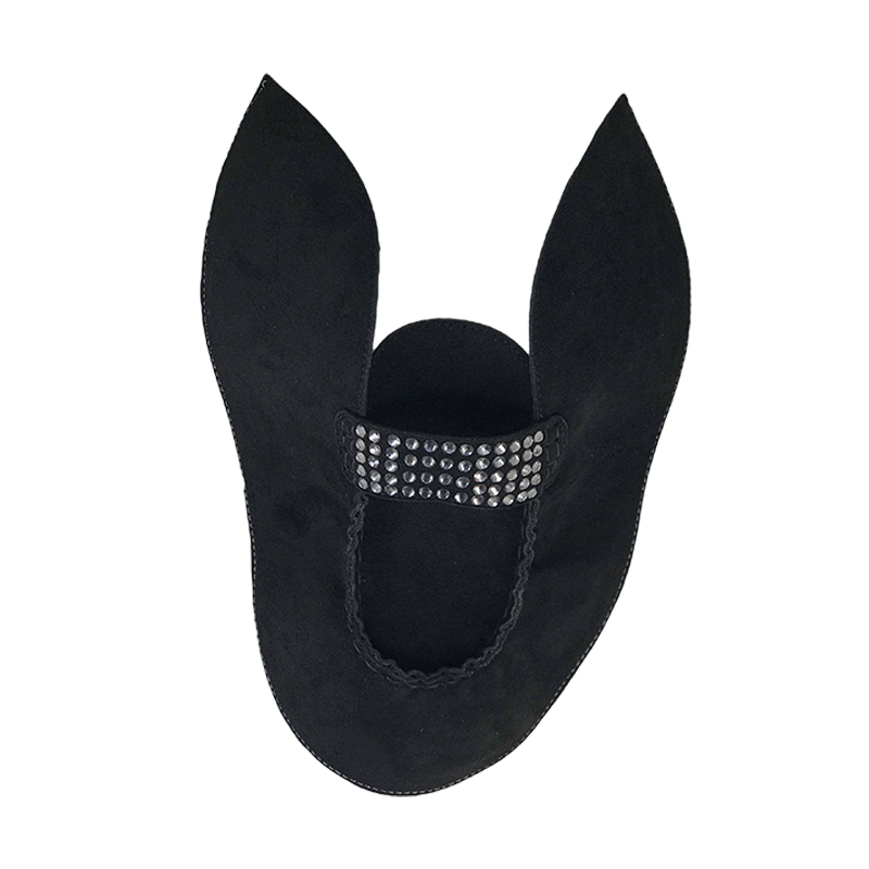 Customized shoes upper jewelry PU velvet laser hot drilling handmade beading women sandals upper semi-finished processing accessories wholesale