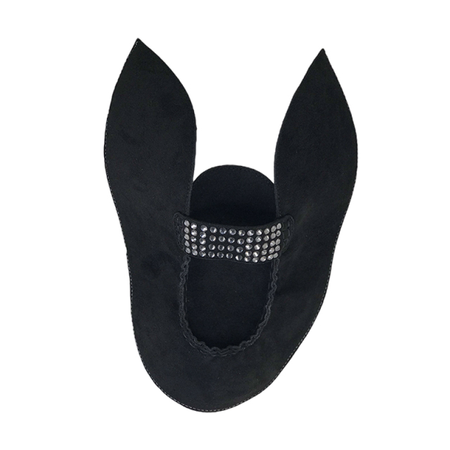 Customized shoes upper jewelry PU velvet laser hot drilling handmade beading women sandals upper semi-finished processing accessories wholesale