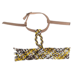 Customized new uppers accessories strand rope machine knitting handmade beading women sandals uppers semi-finished jewelry wholesale processing