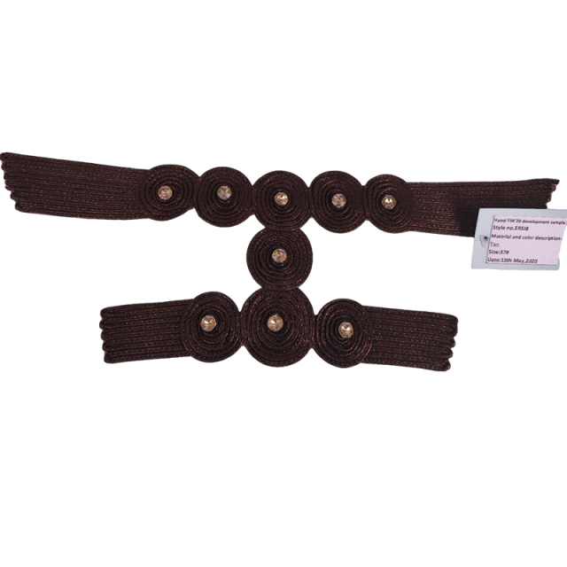 Customized new uppers accessories strand rope machine knitting handmade beading women sandals uppers semi-finished jewelry wholesale processing