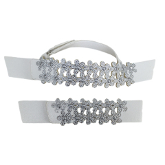 Customized shoes upper jewelry PU velvet laser hot drilling handmade beading women sandals upper semi-finished processing accessories wholesale