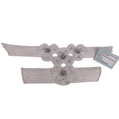 Customized new uppers accessories strand rope machine knitting handmade beading women sandals uppers semi-finished jewelry wholesale processing