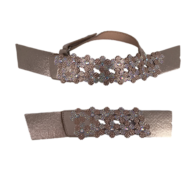 Customized shoes upper jewelry PU velvet laser hot drilling handmade beading women sandals upper semi-finished processing accessories wholesale