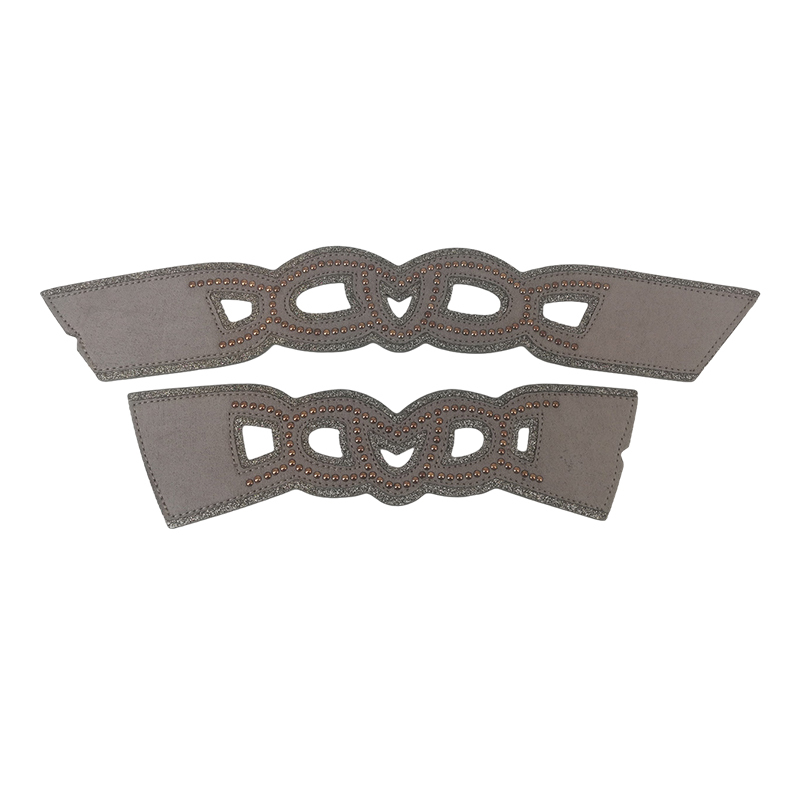 Customized shoes upper jewelry PU velvet laser hot drilling handmade beading women sandals upper semi-finished processing accessories wholesale