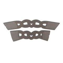 Customized shoes upper jewelry PU velvet laser hot drilling handmade beading women sandals upper semi-finished processing accessories wholesale