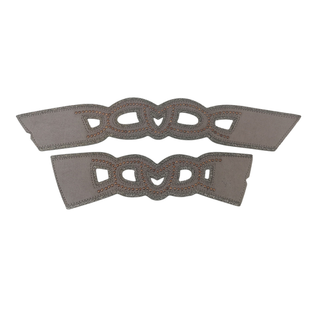 Customized shoes upper jewelry PU velvet laser hot drilling handmade beading women sandals upper semi-finished processing accessories wholesale