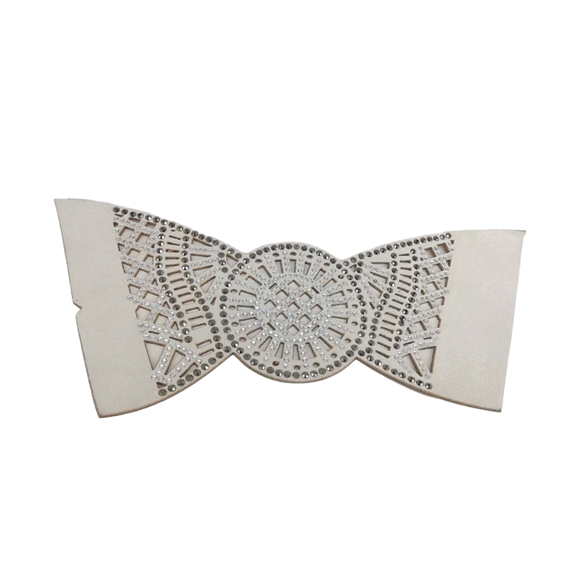 Customized shoes upper jewelry PU velvet laser hot drilling handmade beading women sandals upper semi-finished processing accessories wholesale