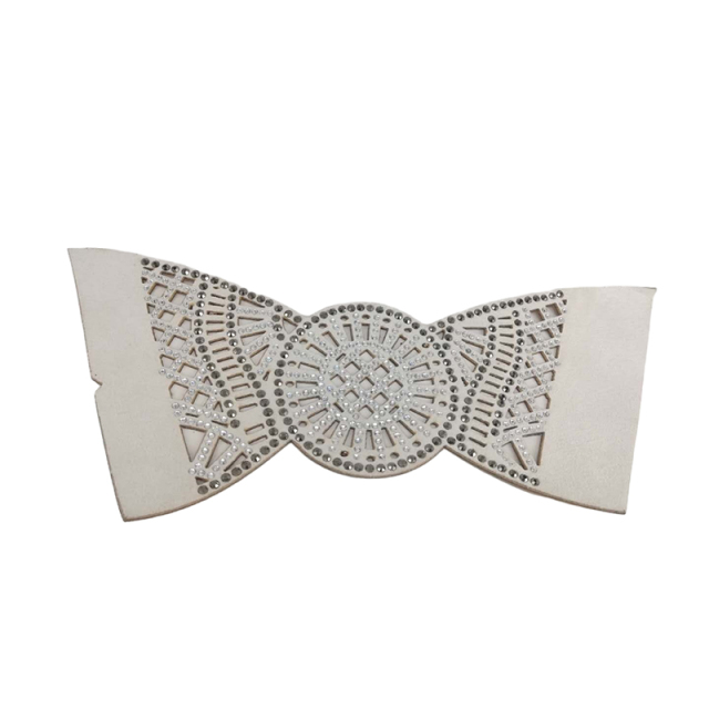 Customized shoes upper jewelry PU velvet laser hot drilling handmade beading women sandals upper semi-finished processing accessories wholesale