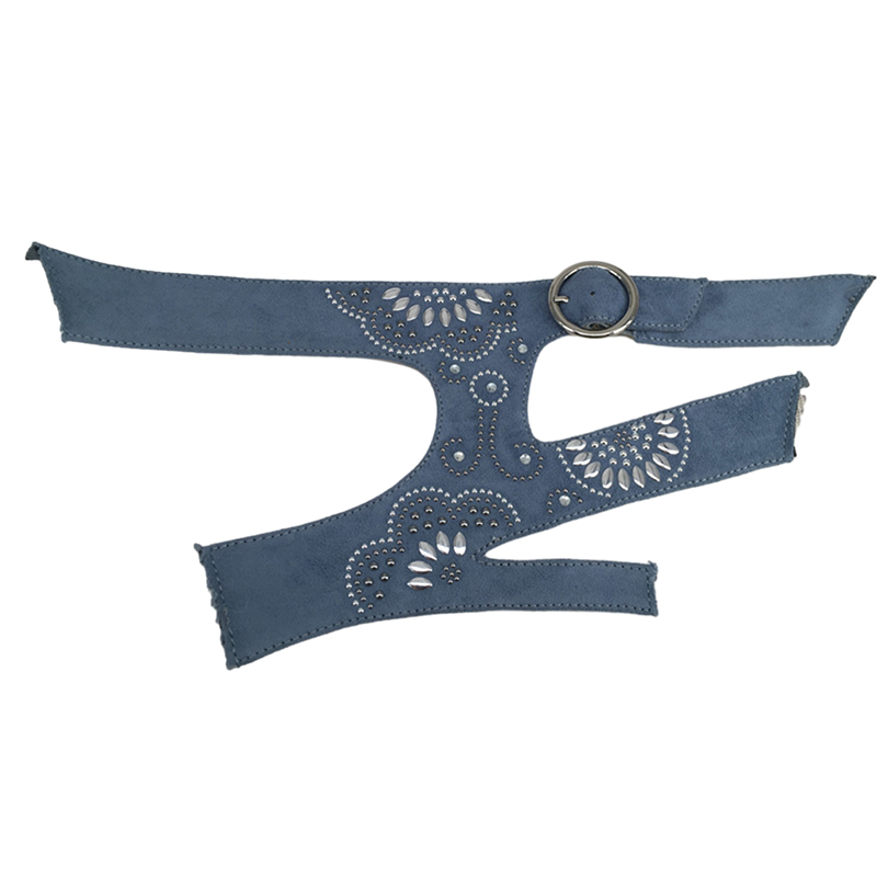 Customized shoes upper jewelry PU velvet laser hot drilling handmade beading women sandals upper semi-finished processing accessories wholesale