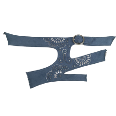 Customized shoes upper jewelry PU velvet laser hot drilling handmade beading women sandals upper semi-finished processing accessories wholesale