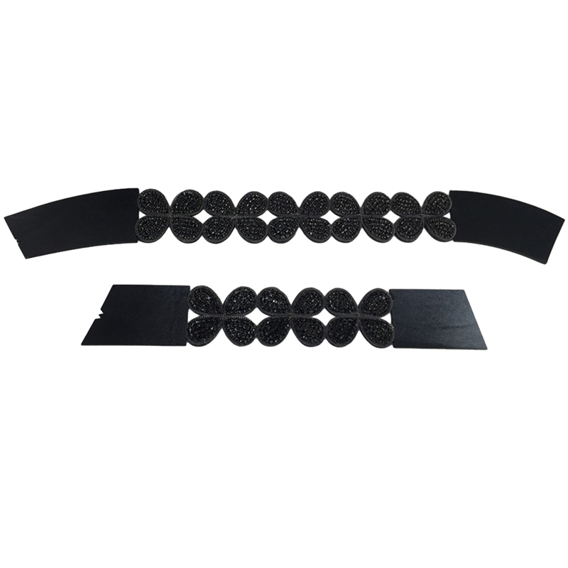 Customized shoes upper accessories PU paste chain backing hot diamond handmade point drill female sandals upper semi-finished jewelry wholesale processing
