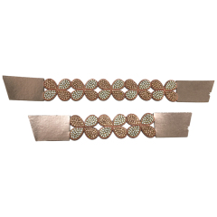 Customized shoes upper accessories PU paste chain backing hot diamond handmade point drill female sandals upper semi-finished jewelry wholesale processing