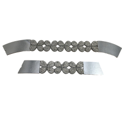Customized shoes upper accessories PU paste chain backing hot diamond handmade point drill female sandals upper semi-finished jewelry wholesale processing
