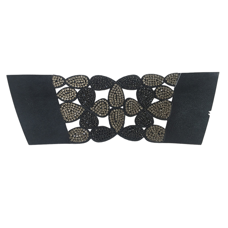 Customized shoes upper accessories PU paste chain backing hot diamond handmade point drill female sandals upper semi-finished jewelry wholesale processing