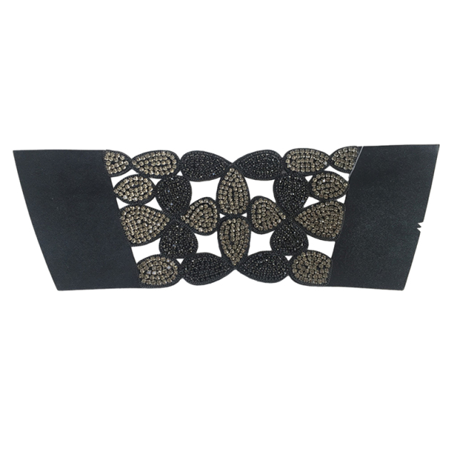 Customized shoes upper accessories PU paste chain backing hot diamond handmade point drill female sandals upper semi-finished jewelry wholesale processing