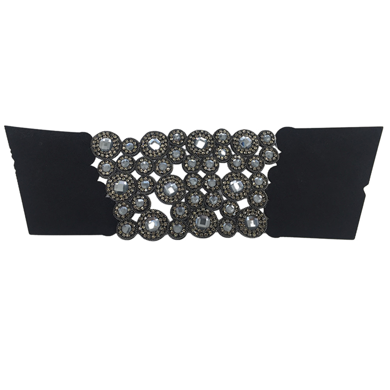Customized shoes upper accessories PU paste chain backing hot diamond handmade point drill female sandals upper semi-finished jewelry wholesale processing