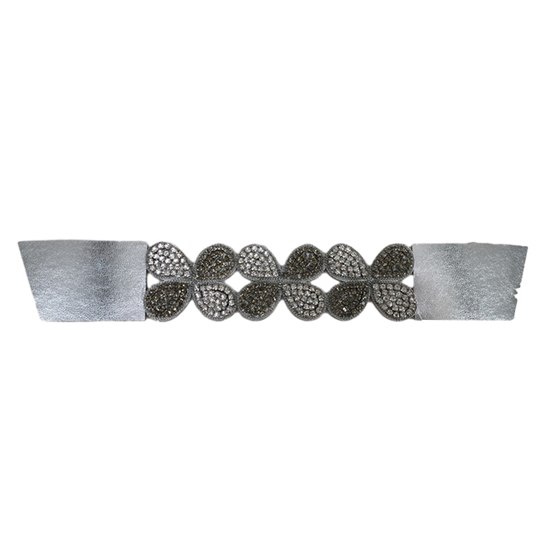 Customized shoes upper accessories PU paste chain backing hot diamond handmade point drill female sandals upper semi-finished jewelry wholesale processing
