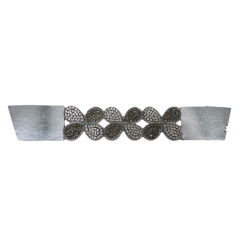 Customized shoes upper accessories PU paste chain backing hot diamond handmade point drill female sandals upper semi-finished jewelry wholesale processing