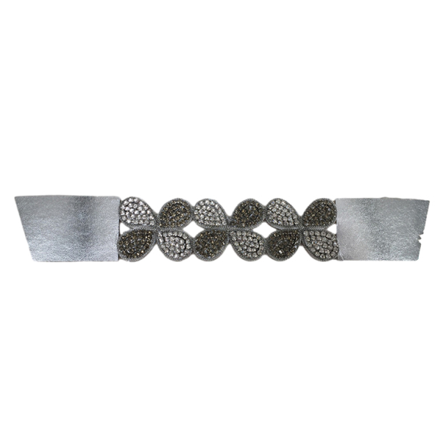 Customized shoes upper accessories PU paste chain backing hot diamond handmade point drill female sandals upper semi-finished jewelry wholesale processing