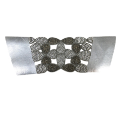 Customized shoes upper accessories PU paste chain backing hot diamond handmade point drill female sandals upper semi-finished jewelry wholesale processing