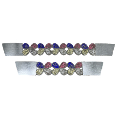 Customized shoes upper accessories PU paste chain backing hot diamond handmade point drill female sandals upper semi-finished jewelry wholesale processing