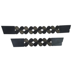 Customized shoes upper accessories PU paste chain backing hot diamond handmade point drill female sandals upper semi-finished jewelry wholesale processing