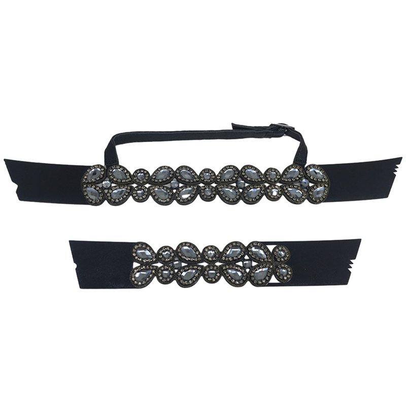 Sample processing customized new laser paste chain hot diamond technology fashion diamond inlaid vamp slippers female sandals semi-finished products