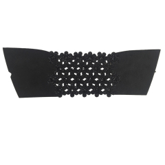 Customized shoes upper jewelry PU velvet laser hot drilling handmade beading women sandals upper semi-finished processing accessories wholesale