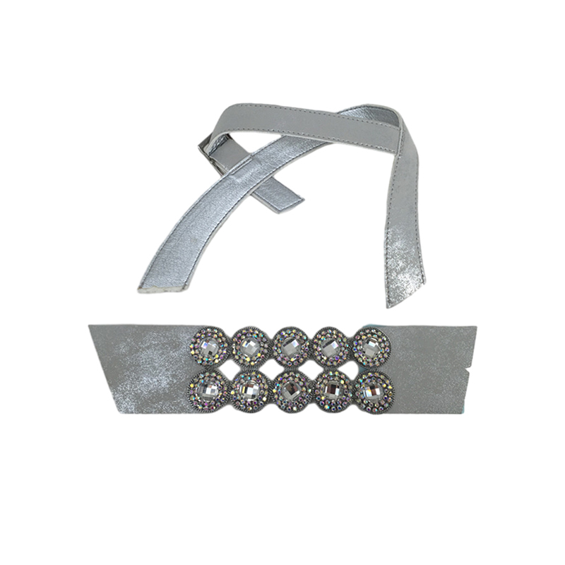 Sample processing customized new laser paste chain hot diamond technology fashion diamond inlaid vamp slippers female sandals semi-finished products