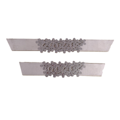 Customized shoes upper jewelry PU velvet laser hot drilling handmade beading women sandals upper semi-finished processing accessories wholesale