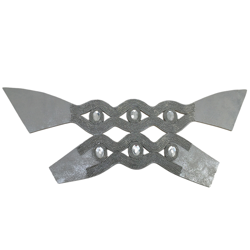 Sample processing customized new laser paste chain hot diamond technology fashion diamond inlaid vamp slippers female sandals semi-finished products