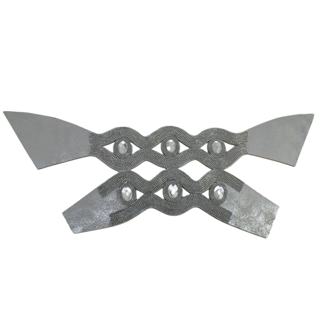 Sample processing customized new laser paste chain hot diamond technology fashion diamond inlaid vamp slippers female sandals semi-finished products