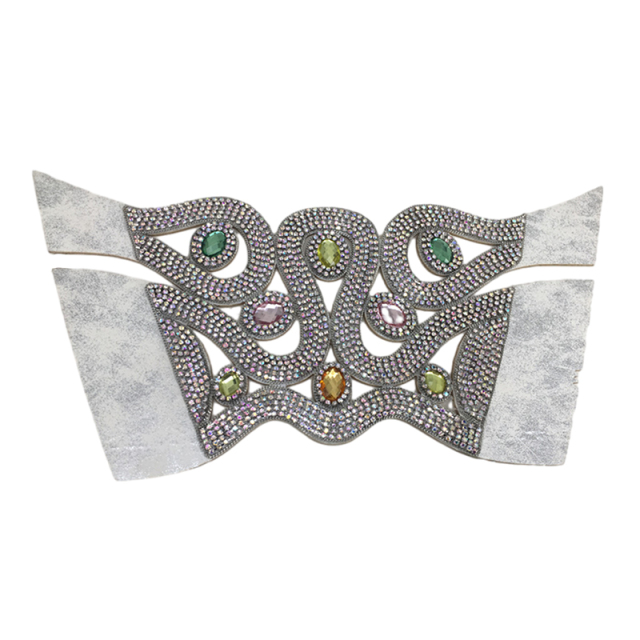Sample processing customized new laser paste chain hot diamond technology fashion diamond inlaid vamp slippers female sandals semi-finished products
