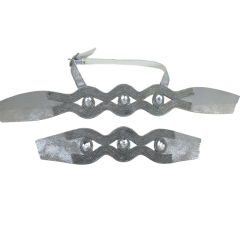 Sample processing customized new laser paste chain hot diamond technology fashion diamond inlaid vamp slippers female sandals semi-finished products
