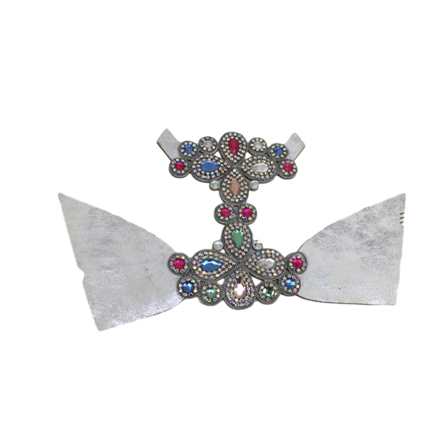 Sample processing customized new laser paste chain hot diamond technology fashion diamond inlaid vamp slippers female sandals semi-finished products